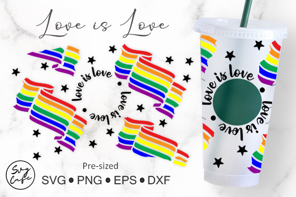 24oz Venti Cold Cup Love is Love Design: Graphics & Crafts Review