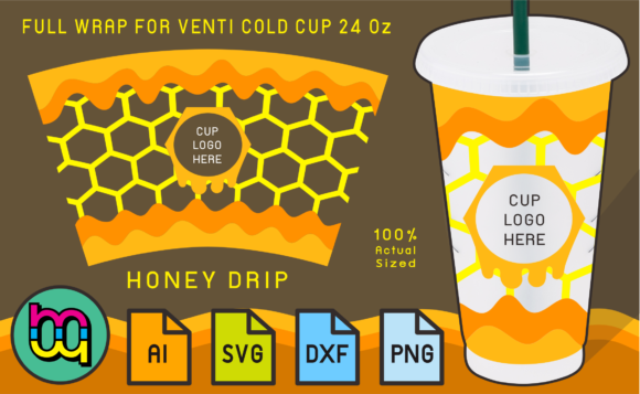 A Review of the Honey Drip Graphics for 24oz Venti Print Templates