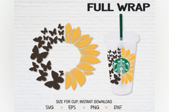 A Versatile Butterfly Sunflower Graphic for Crafters