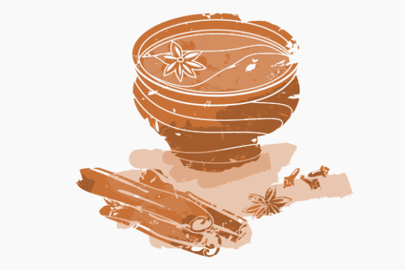 Brush Strokes Masala Chai Graphics & Illustrations