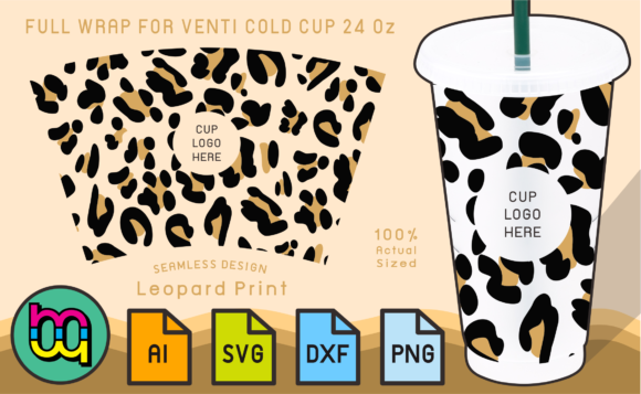 Crafting a Bold Brand: Leopard Print Graphics for Print Templates