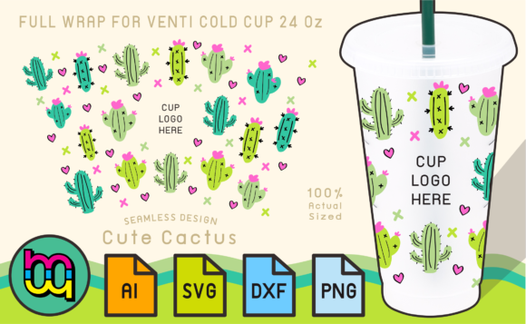 Crafting with a Cactus: Reviewing a Full Wrap Cold Cup Template
