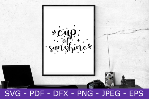 Cup of Sunshine: A Bright Graphics Asset for Crafts