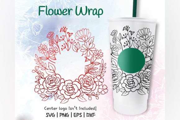 Daisy and Flowers Venti Cup Graphics for Crafts