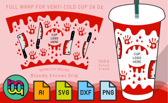 Elevating Graphic Design Assets with a Bold Cold Cup Print Template