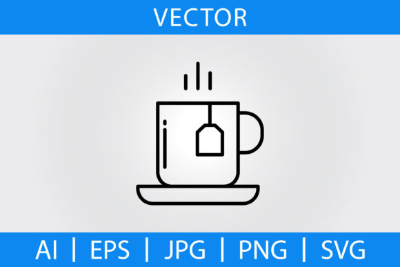 Evaluating the Vector Tea Cup Outline Icon for Digital Selling