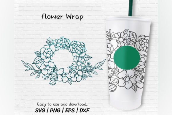 Floral Full Wrap Venti Cold Cup: Graphics & Crafts