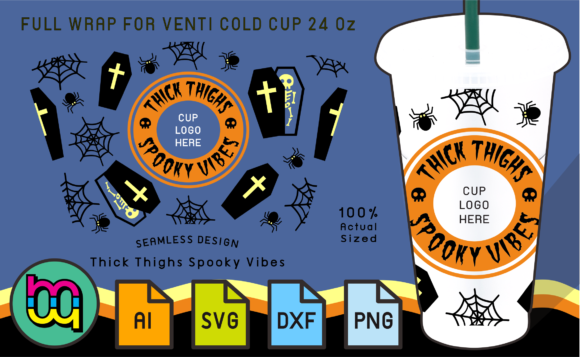 Graphic & Print Template Review: Spooky Tumbler Cup Wrap