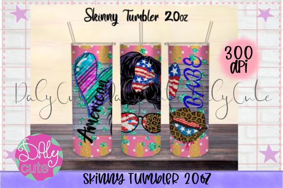 Graphics and Print Templates: The Tumbler 20oz American, American Babe Review