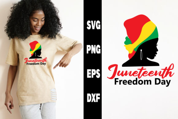 Juneteenth SVG Afro Woman Silhouette for Brand Graphics & Crafts