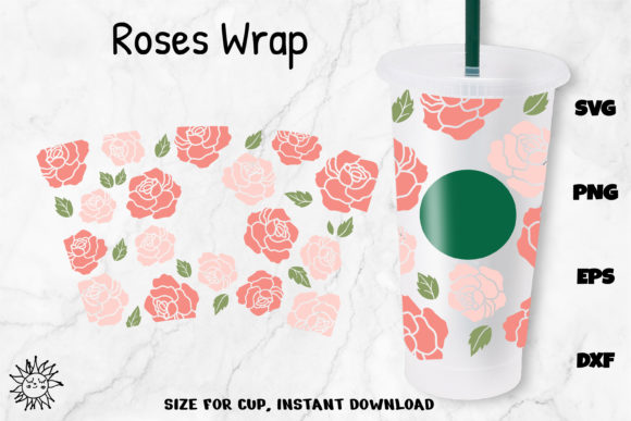 Roses Pattern Floral Venti Cold Cup Graphics & Crafts Review