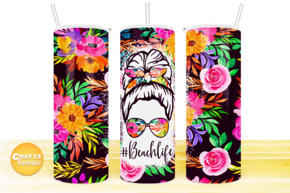 Skinny Tumbler Sublimation Beach Life: Graphics & Crafts